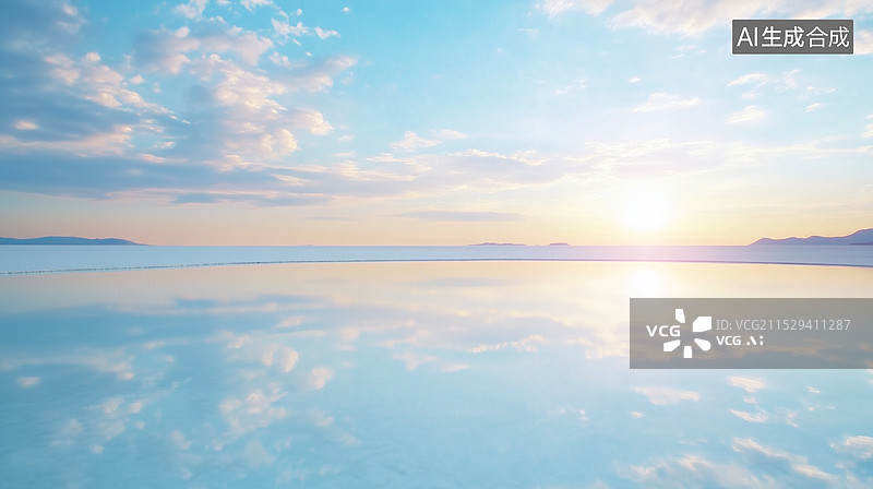 【AI数字艺术】盐田镜面自然景观图片素材
