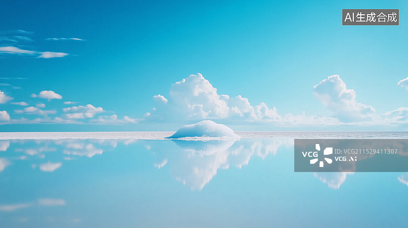 【AI数字艺术】盐田镜面自然景观图片素材