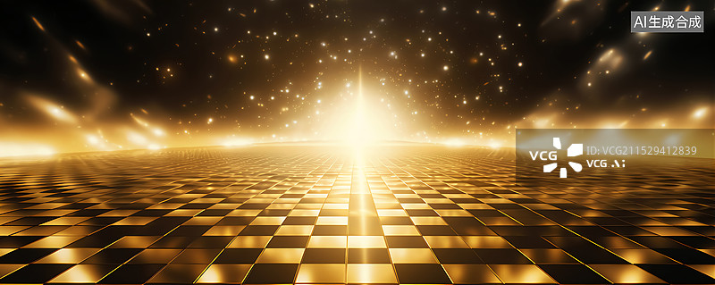 【AI数字艺术】商务年会黑金色调主题背景图片素材