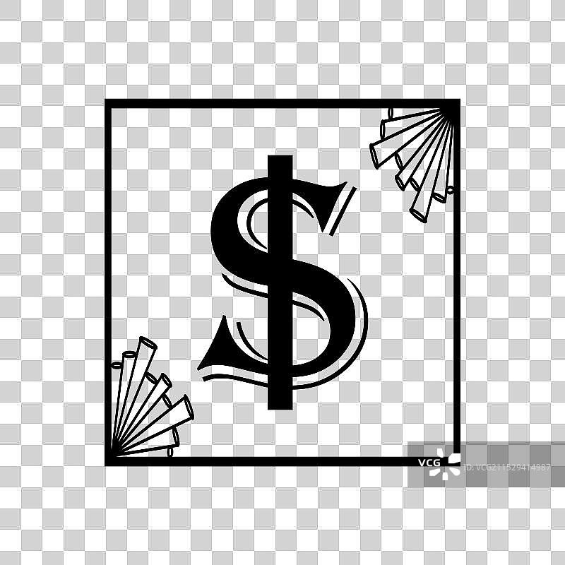 手握美元符号图标设计图片素材