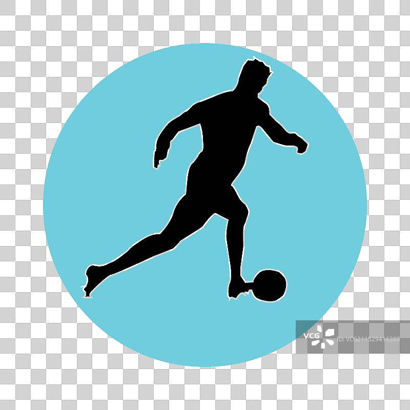 踢球的人图标符号设计图片素材