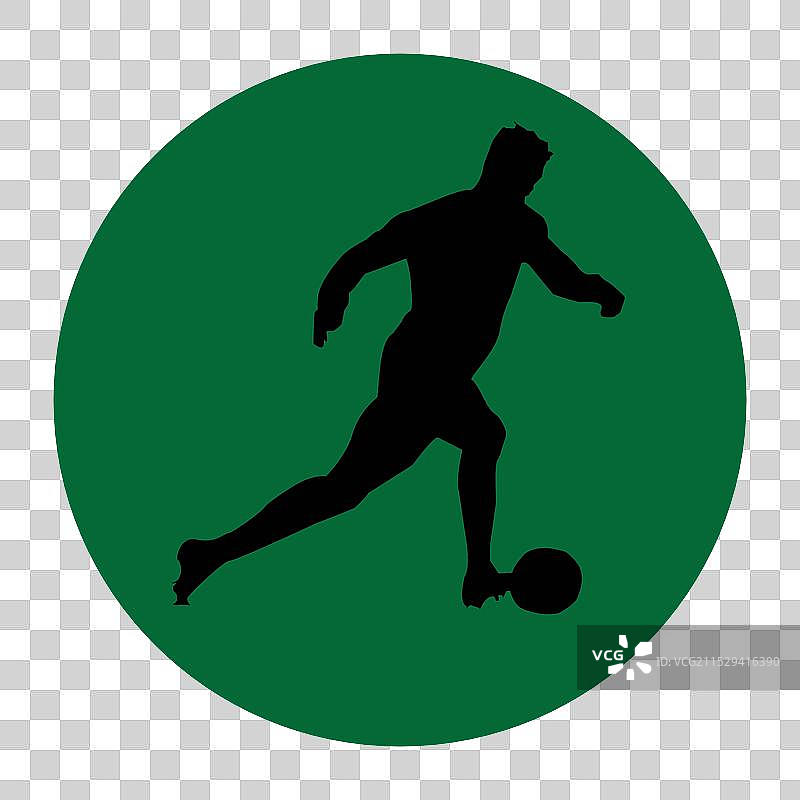 踢球的人图标符号设计图片素材