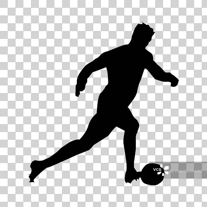 踢球的人图标符号设计图片素材