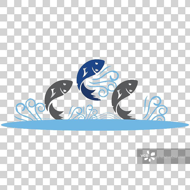 鱼的图标符号图片素材