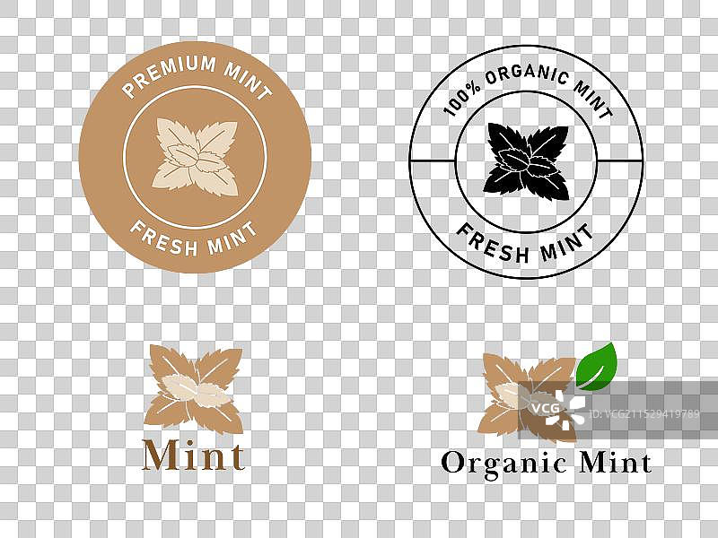 薄荷水薄荷有机成分标志图片素材