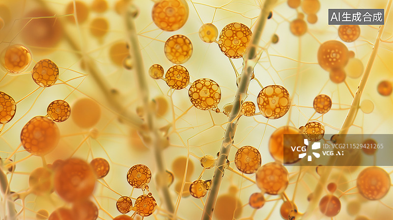 【AI数字艺术】湿墙上的霉菌和真菌生长特写，展示受潮导致的腐坏及不良环境条件图片素材