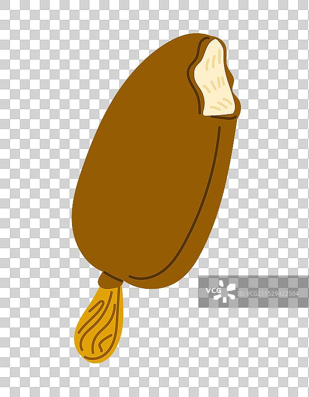 平面风格的巧克力冰淇淋棒图片素材