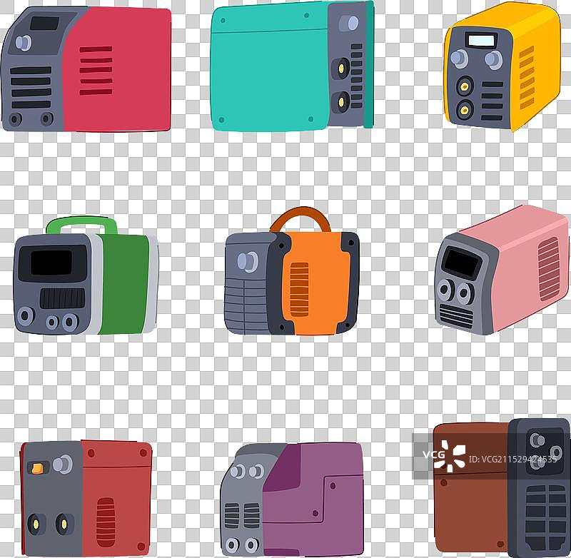 焊接机套装卡通图案图片素材