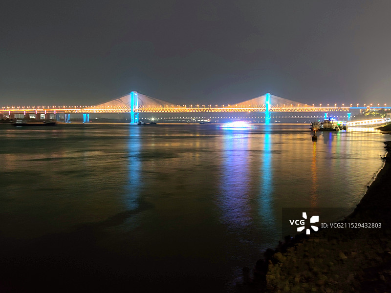 夜间景观芜湖二桥（五）图片素材
