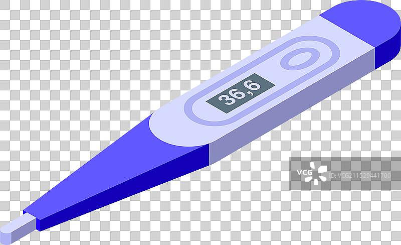 数字临床温度计显示正常体温图片素材