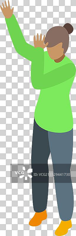 年轻女性遮住脸庞，感到羞愧。图片素材