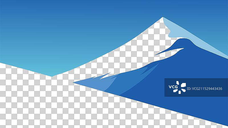 白雪皑皑的冬季风景与晴朗的蓝天图片素材