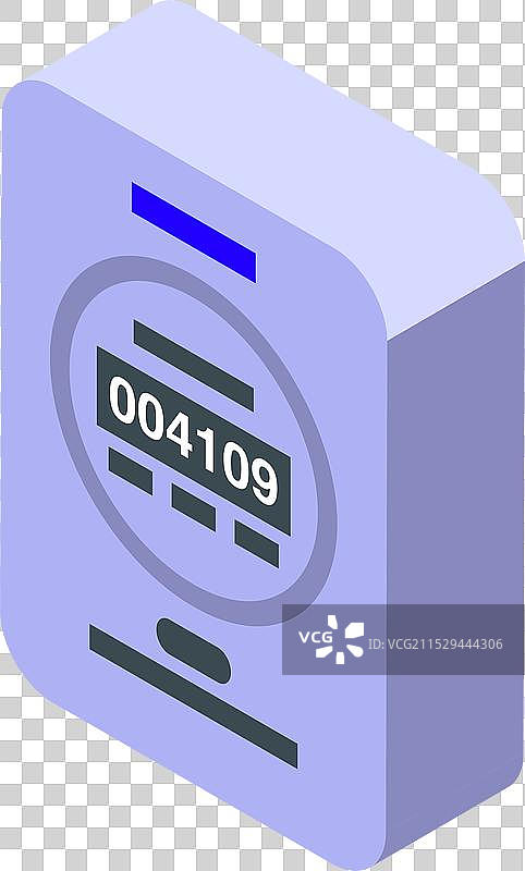 等距电表显示消费数据图片素材