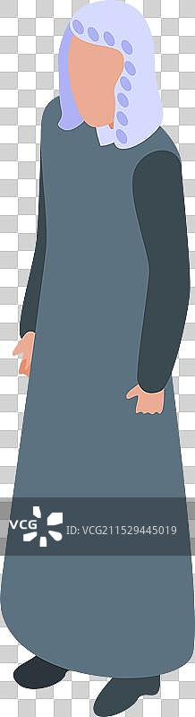 身穿传统服饰的女性资深法官角色图片素材