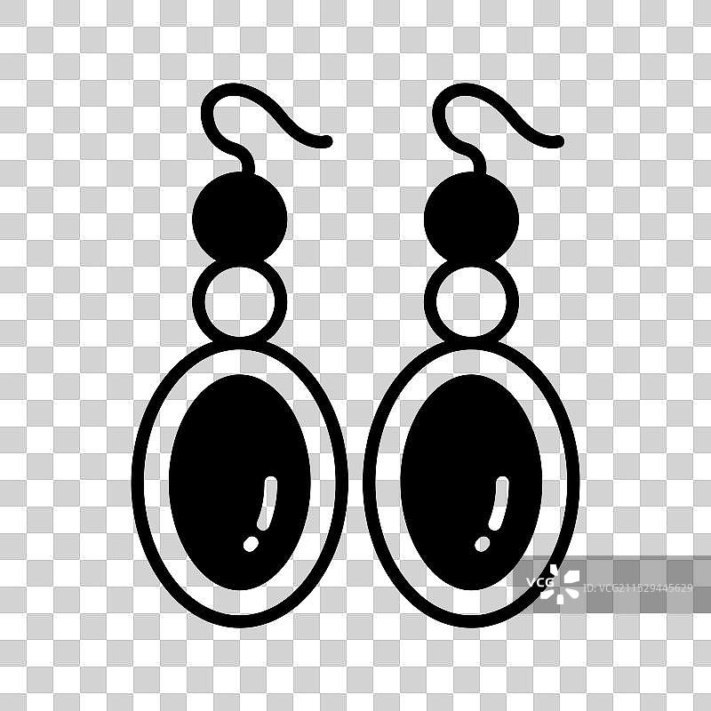 耳环设计，背景为白色图片素材