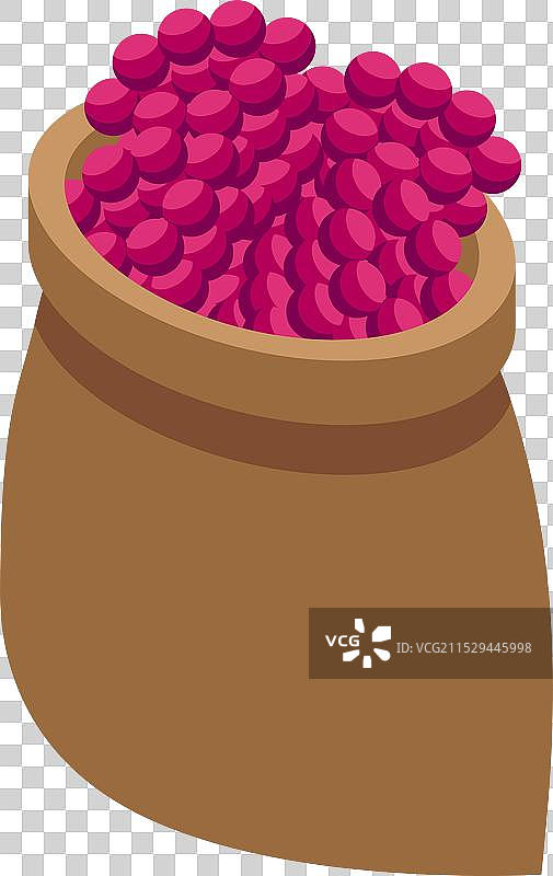 装满咖啡豆的麻布袋 overflowing图片素材