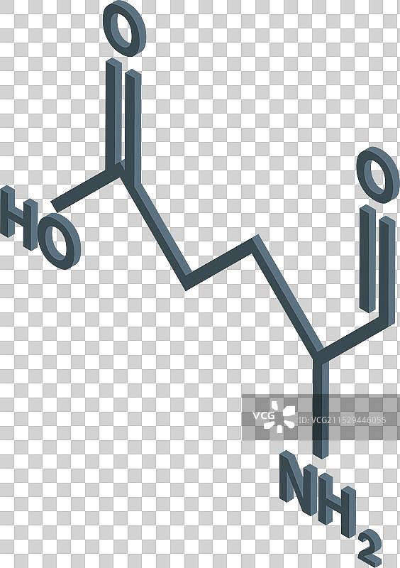 谷氨酸分子结构示意图图片素材