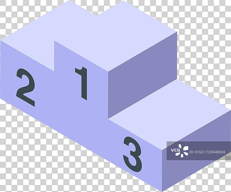 空荡荡的获奖领奖台，标有第一、第二和第三名图片素材