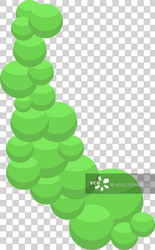 绿色球体形成抽象形状，代表着图片素材