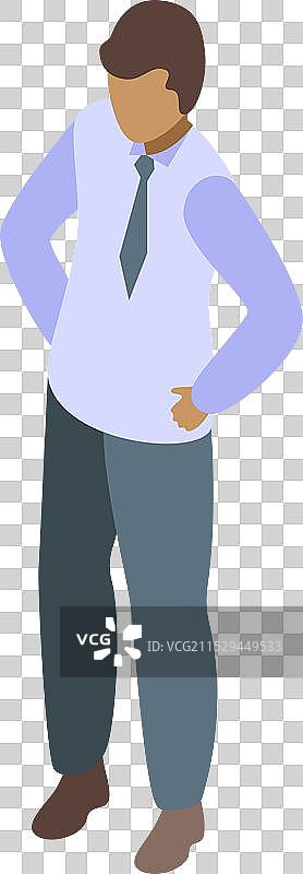 严肃的办公室工作人员立体图标图片素材