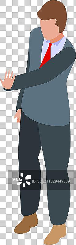 商人用手做出停止的手势图片素材