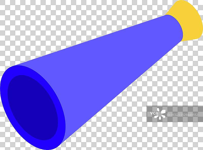 蓝色派对喇叭发出响亮的声音庆祝生日图片素材