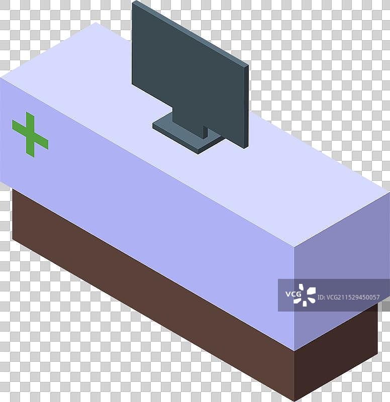 医院接待处的电脑显示屏图片素材