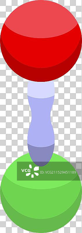 婴儿玩具滚动玩具在白色背景上平衡图片素材