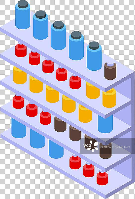 美容院货架上展示的指甲油图片素材