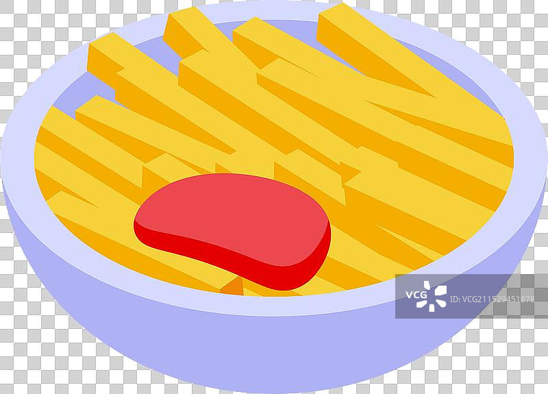 装有番茄酱的薯条碗图片素材