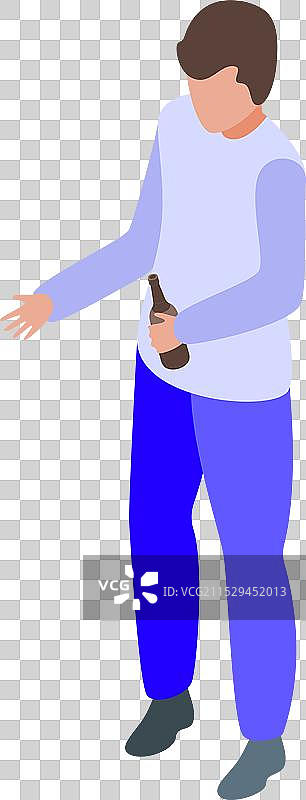 年轻男子手持啤酒瓶正在交谈图片素材