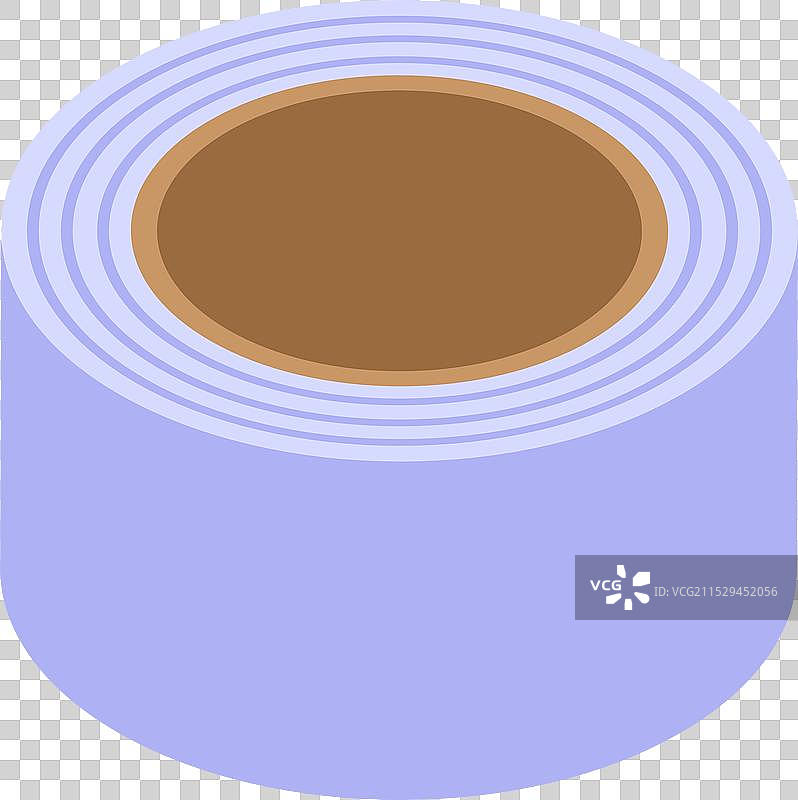 蓝色胶带卷竖立的等轴视图图片素材