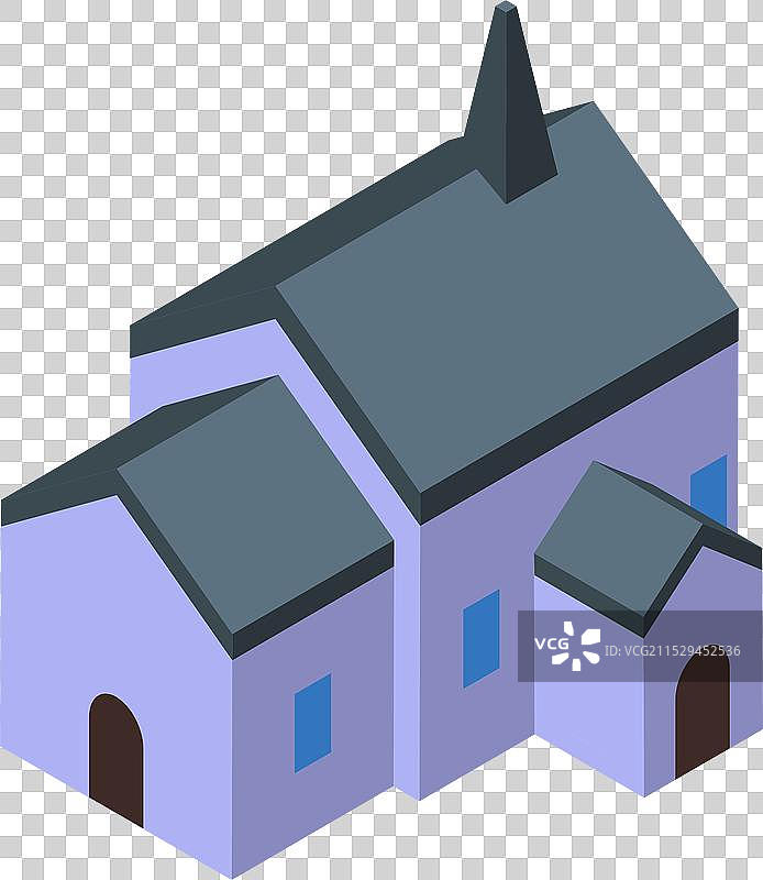 等距教堂建筑代表宗教图片素材