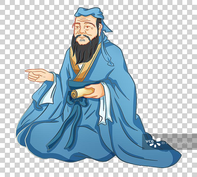 孔子国风插画图片素材