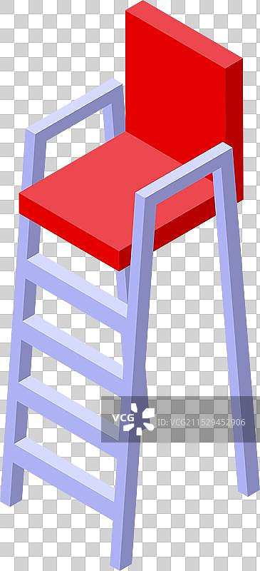 高高的裁判椅用于观察网球比赛图片素材