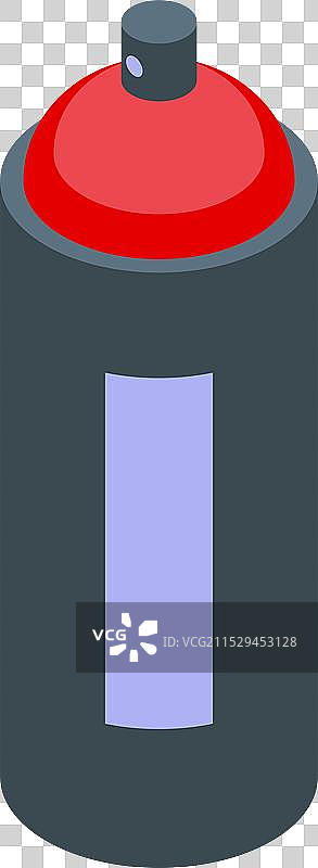 红色喷漆罐用于涂鸦艺术的等距图形图片素材