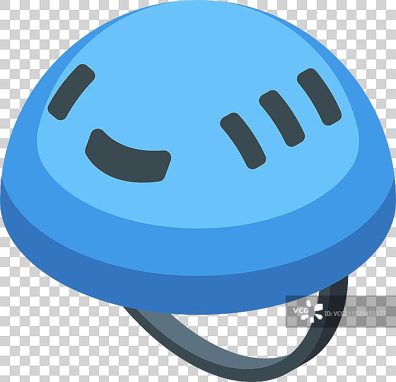 蓝色攀岩头盔在攀爬时保护头部图片素材