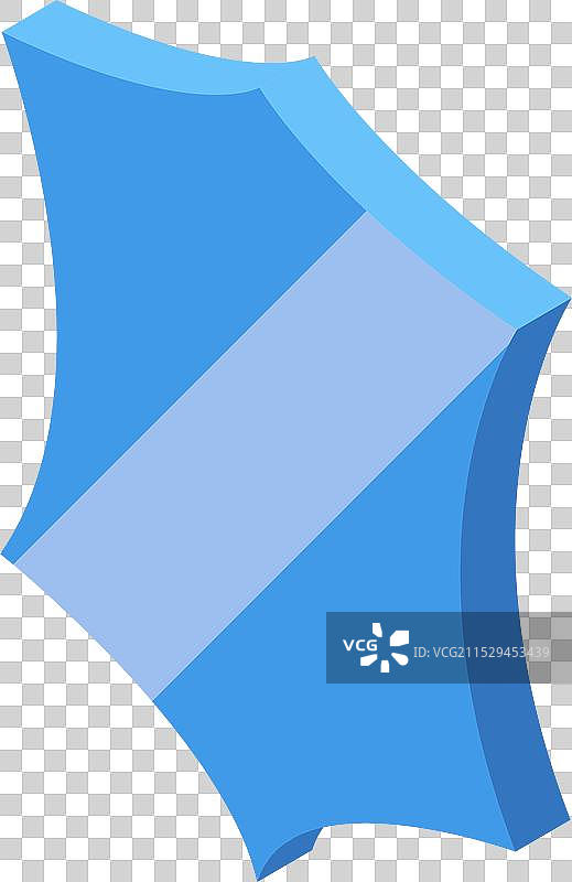 蓝色金属板呈现等距空白盾牌图片素材