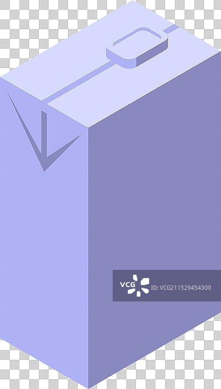 封闭的浅蓝色纸箱，带饮水嘴图片素材