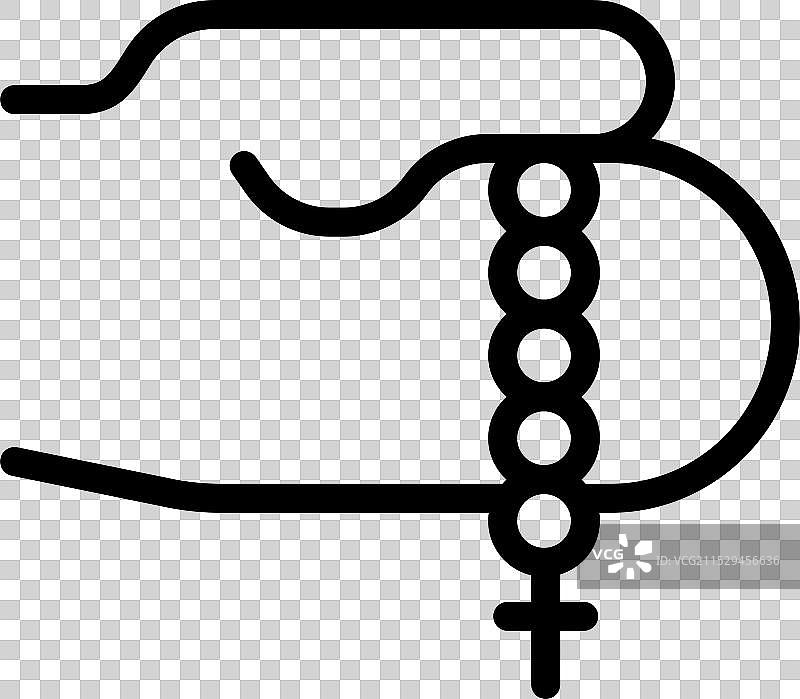 手握念珠和十字架祈祷图片素材