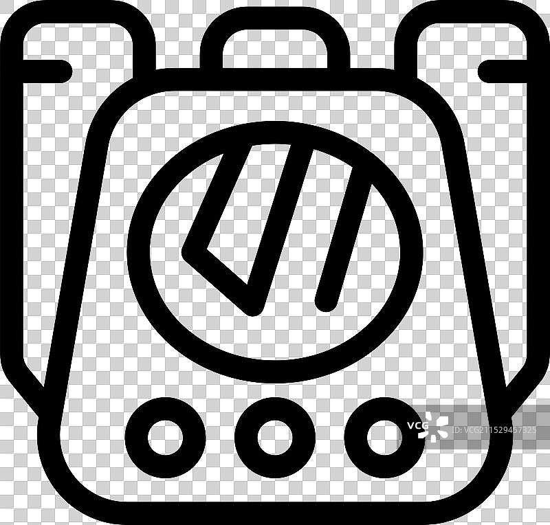 便携式金属探测器显示信号强度图片素材