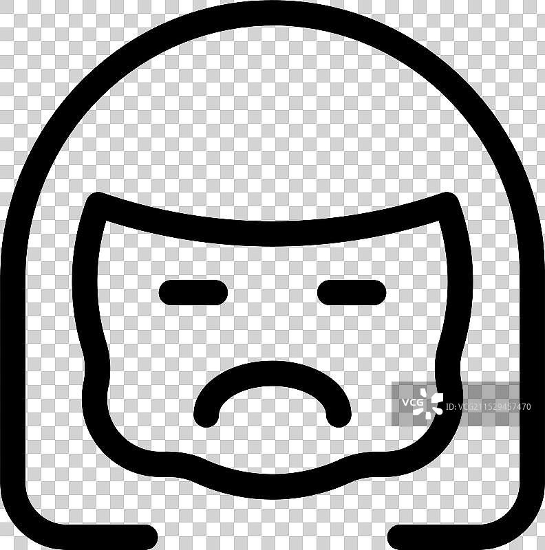 女人面露不悦，皱着眉头表达情绪图片素材