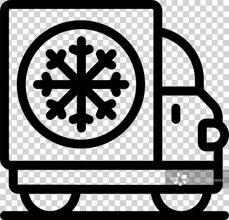 冷藏卡车运送冷冻食品图片素材