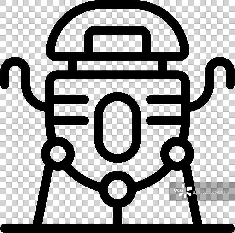 太空舱着陆在行星表面的图标图片素材