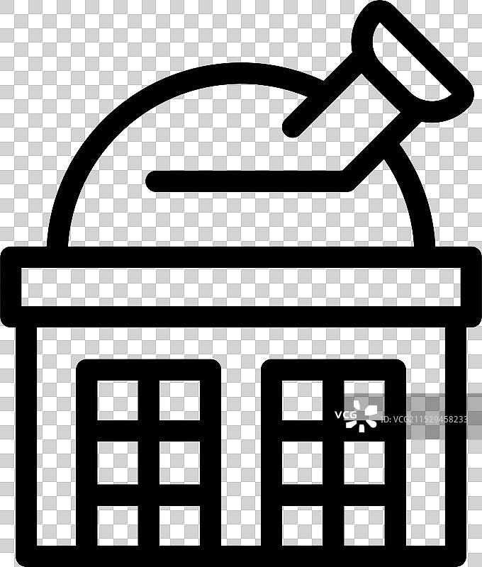 天文台建筑与望远镜图片素材