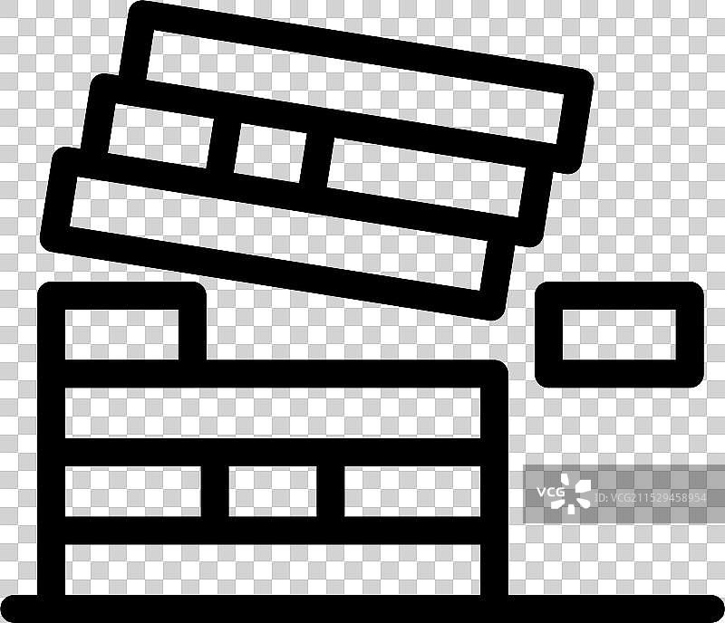 不稳定建筑上掉落的木板图片素材