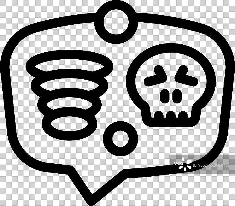 显示WiFi信号导致头痛的对话框图片素材