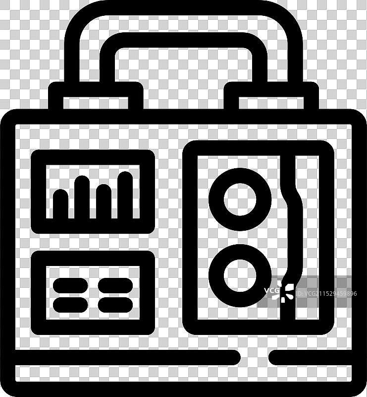 老式音频卡带播放器显示音量水平图片素材