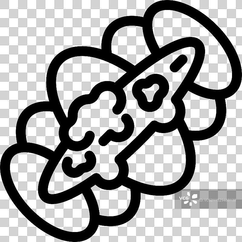 简单的黑白热狗图标图片素材