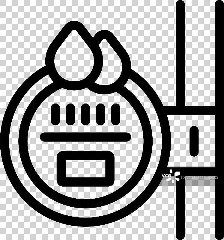 水表图标显示水的消耗量图片素材